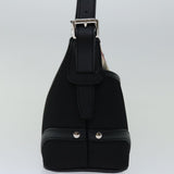 Luxury Burberry Nova Check Shoulder Bag Nylon Beige Black Auth yk11086