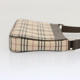 Luxury Burberry Nova Check Shoulder Bag Canvas Beige Auth yk11223
