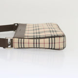 Luxury Burberry Nova Check Shoulder Bag Canvas Beige Auth yk11223