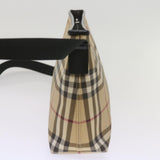 Luxury Burberry Nova Check Shoulder Bag Coated Canvas Beige Auth yk11241