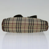 Luxury Burberry Nova Check Shoulder Bag Canvas Beige Brown Auth yk11382