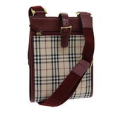 Luxury Burberry Nova Check Shoulder Bag Canvas Beige Auth yk11620