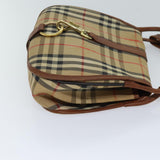 Luxury BurberrySs Nova Check Shoulder Bag Canvas Brown Auth yk11775