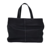 Luxury BurberrySs Hand Bag Leather Black Auth yk12762