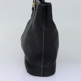 Luxury BurberrySs Hand Bag Leather Black Auth yk12762
