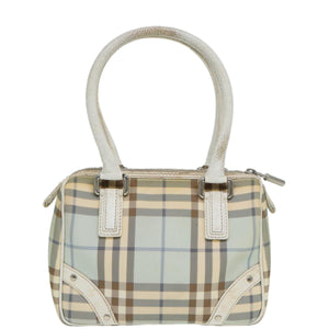Luxury Burberry Nova Check Hand Bag PVC Blue Auth yk13985