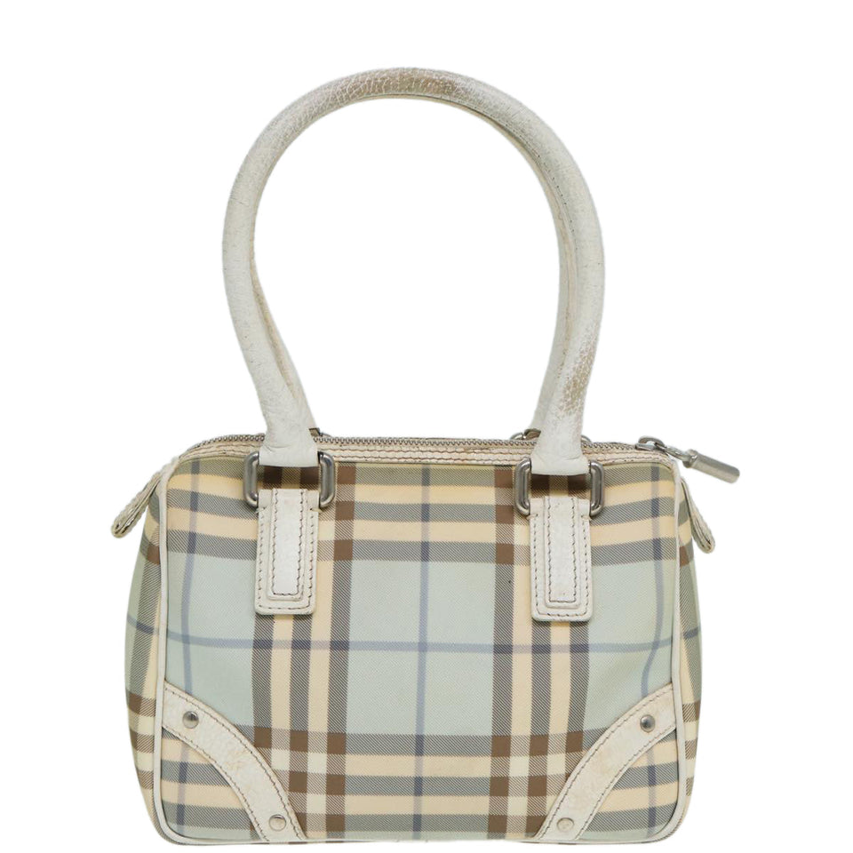 Luxury Burberry Nova Check Hand Bag PVC Blue Auth yk13985