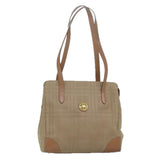 Luxury BurberrySs Nova Check Shoulder Bag Canvas Beige Auth yk13997