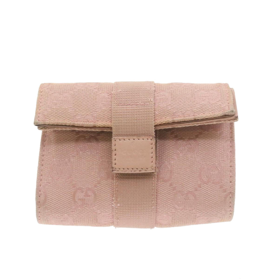 Gucci GG Canvas Pouch Pink 0391055 yk1437