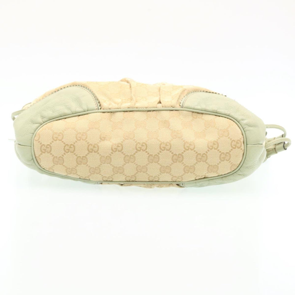 Gucci GG Canvas Fringe Hand Bag Canvas Beige yk3150