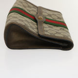 Gucci Web Sherry Line GG Canvas Clutch Bag Beige Red Green yk4350