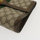 Gucci Web Sherry Line GG Canvas Clutch Bag Beige Red Green yk4350