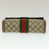 Gucci Web Sherry Line GG Canvas Clutch Bag Beige Red Green yk4369