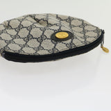 Gucci GG Canvas Pouch PVC Leather Gray Navy 3780394492 yk4798