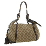 Gucci GG Canvas Fringe Shoulder Bag Beige 240261002058 yk5054