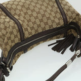 Gucci GG Canvas Fringe Shoulder Bag Beige 240261002058 yk5054