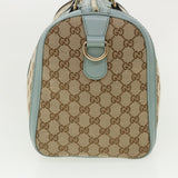 Gucci GG Canvas Boston Bag 2way Beige Blue 247205525040 yk5123A