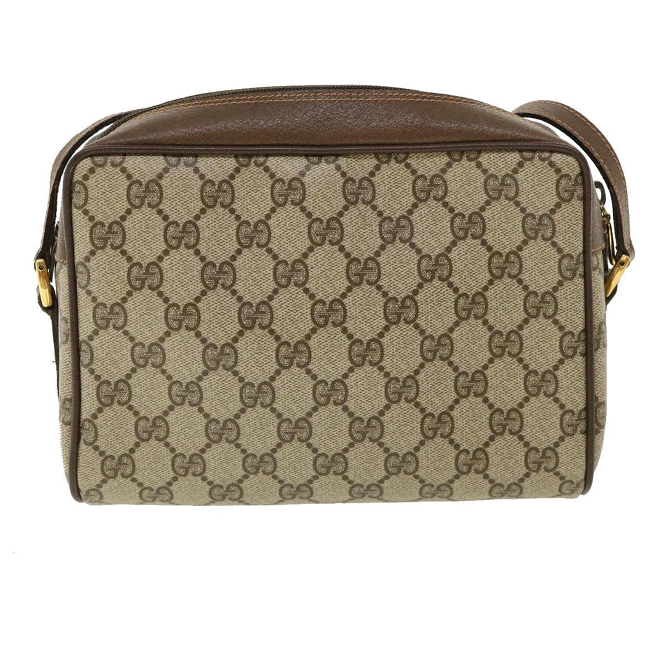 Gucci GG Canvas Web Sherry Line Shoulder Bag Beige Red Green yk5362