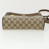 Gucci GG Canvas Web Sherry Line Shoulder Bag Beige Red Green yk5362