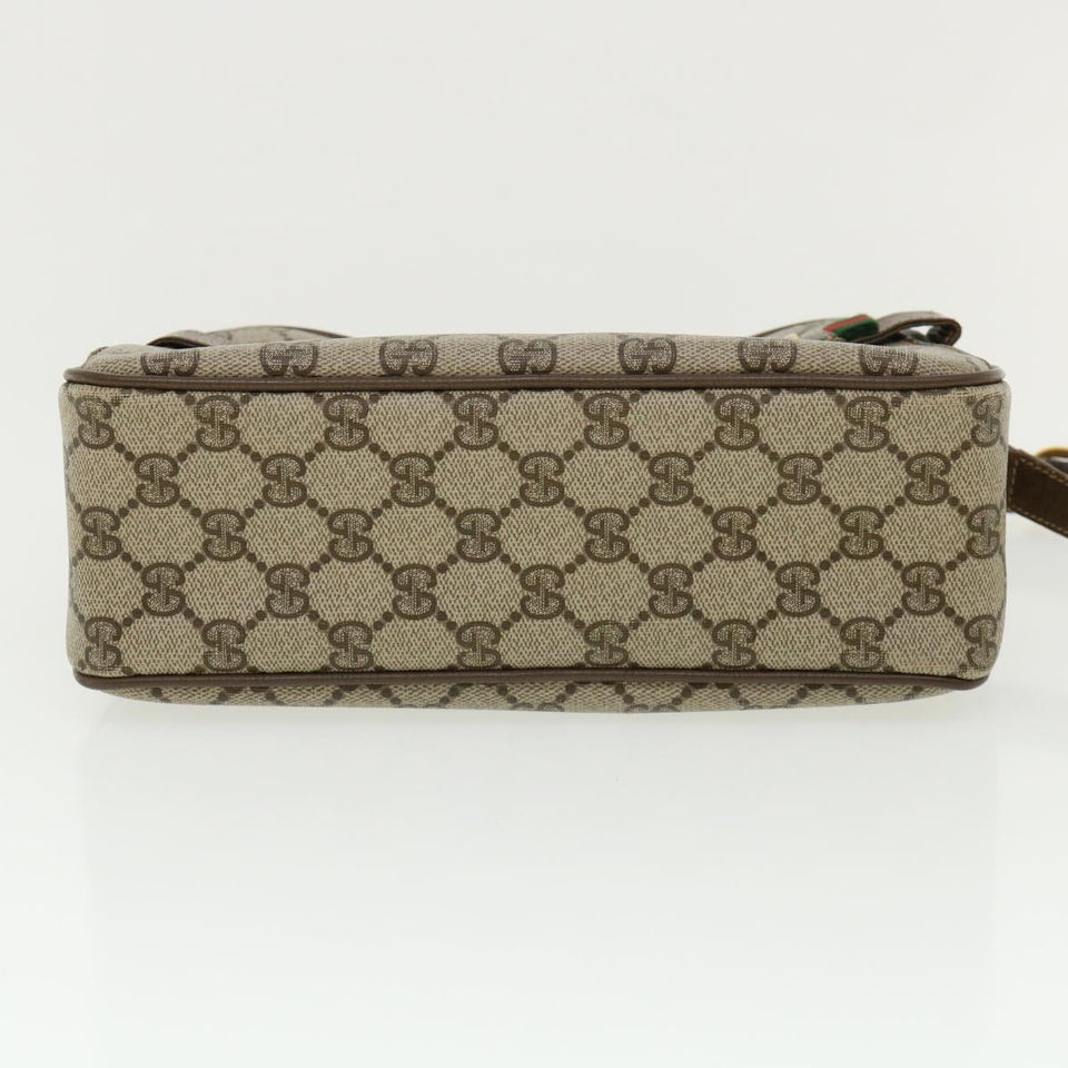 Gucci GG Canvas Web Sherry Line Shoulder Bag Beige Red Green yk5378
