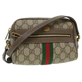 Gucci Web Sherry Line GG Canvas Shoulder Bag PVC Leather 517350 yk5636