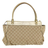 Gucci GG Canvas Abbey Tote Bag Beige Champagne Gold 189831 yk5652