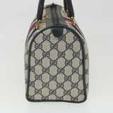 Gucci Sherry Line GG Canvas Boston Bag PVC Leather Navy Red yk5679B