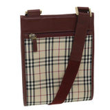 Luxury Burberry Nova Check Shoulder Bag Canvas Beige Wine Red black Auth yk5688
