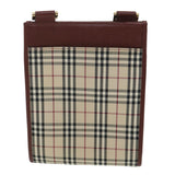 Luxury Burberry Nova Check Shoulder Bag Canvas Beige Wine Red black Auth yk5688