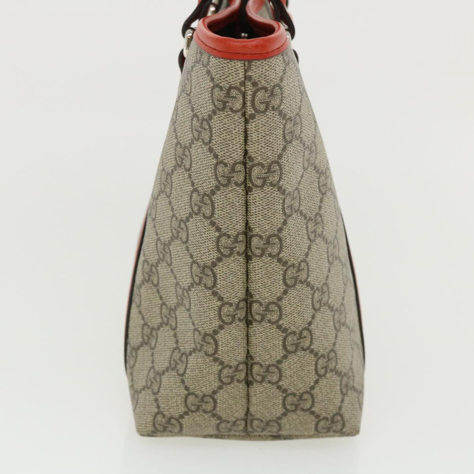 Gucci GG Canvas Hand Bag Beige Red 297557 yk5735