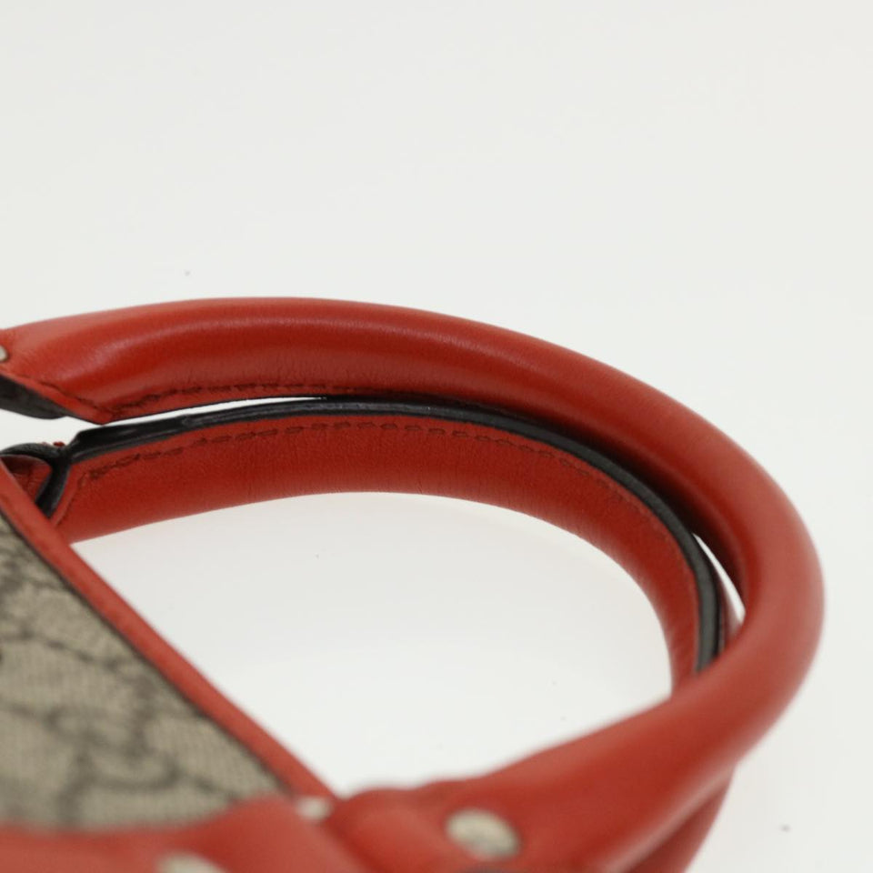 Gucci GG Canvas Hand Bag Beige Red 297557 yk5735