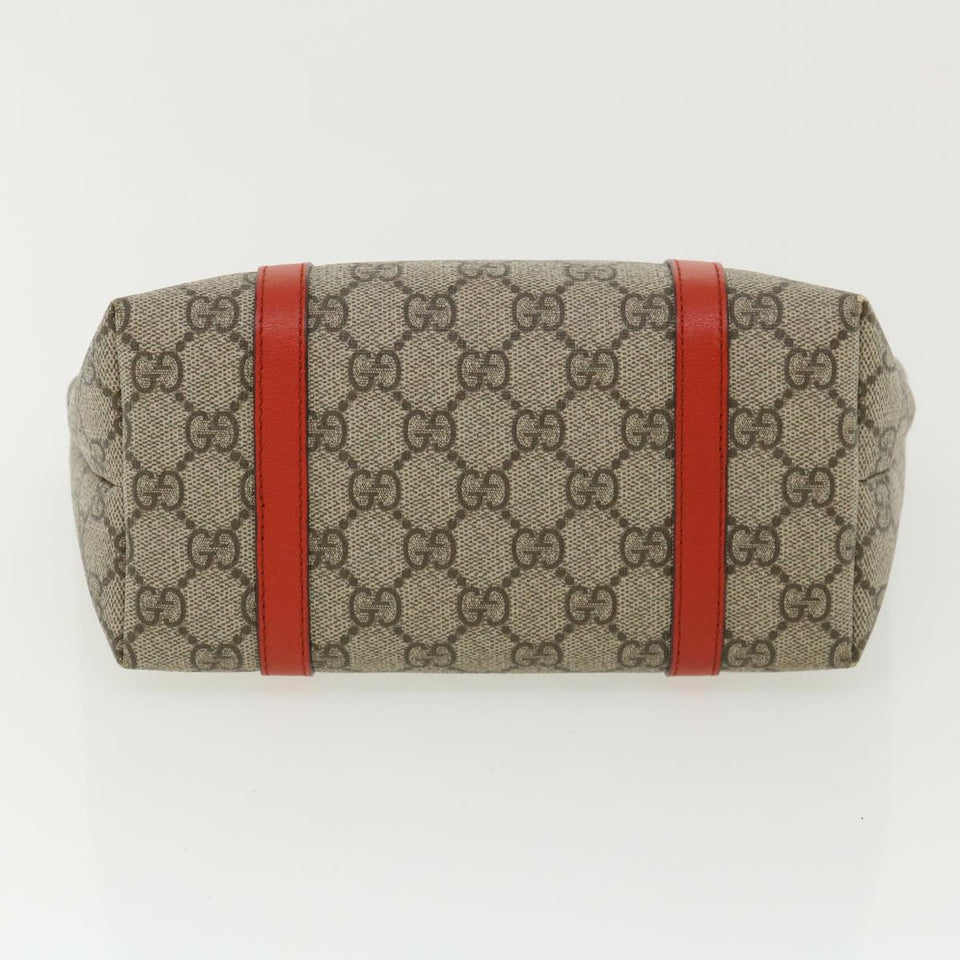 Gucci GG Canvas Hand Bag Beige Red 297557 yk5735