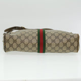 Gucci Web Sherry Line GG Canvas Shoulder Bag PVC Leather Beige Red yk5803B