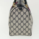 Gucci GG Canvas Sherry Line Boston Bag Gray Red Navy 010.378... yk5821B