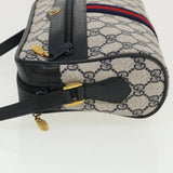 Gucci GG Canvas Sherry Line Shoulder Bag Gray Red Navy 75.02.004 yk5823B