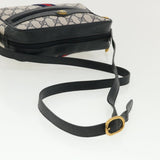 Gucci GG Canvas Sherry Line Shoulder Bag Gray Red Navy 75.02.004 yk5823B