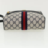Gucci GG Canvas Sherry Line Shoulder Bag Gray Red Navy 75.02.004 yk5823B