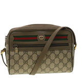 Gucci GG Canvas Web Sherry Line Shoulder Bag Beige Red 56.02.087 yk5885B