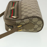 Gucci GG Canvas Web Sherry Line Shoulder Bag Beige Red 56.02.087 yk5885B