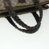 Gucci GG Canvas Tote Bag PVC Leather Beige 140955 yk5941