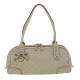 Gucci Shima Shoulder Bag Leather White 161720 yk6036