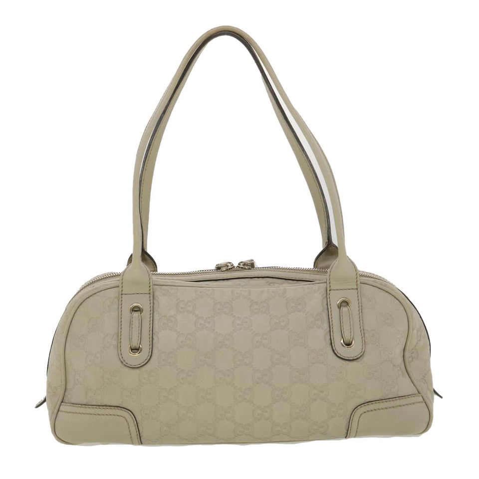 Gucci Shima Shoulder Bag Leather White 161720 yk6036