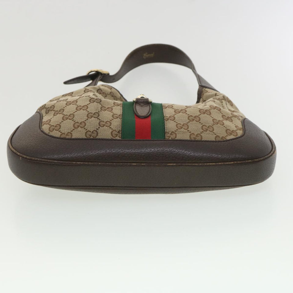 Gucci Web Sherry Line GG Canvas Jackie Shoulder Bag Beige 153696 yk6048