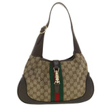 Gucci Web Sherry Line GG Canvas Jackie Shoulder Bag Beige 153696 yk6048