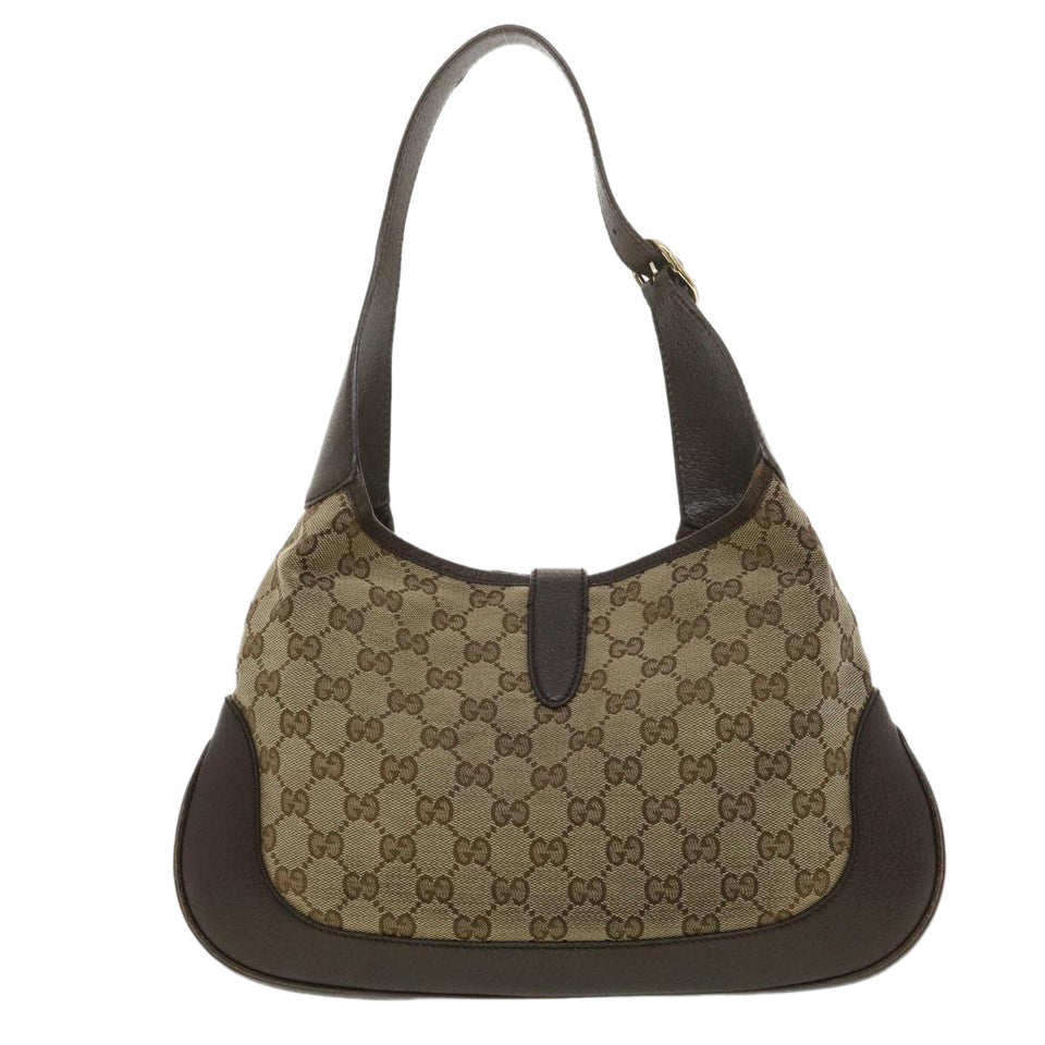 Gucci Web Sherry Line GG Canvas Jackie Shoulder Bag Beige 153696 yk6048
