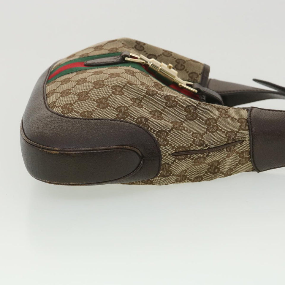 Gucci Web Sherry Line GG Canvas Jackie Shoulder Bag Beige 153696 yk6048