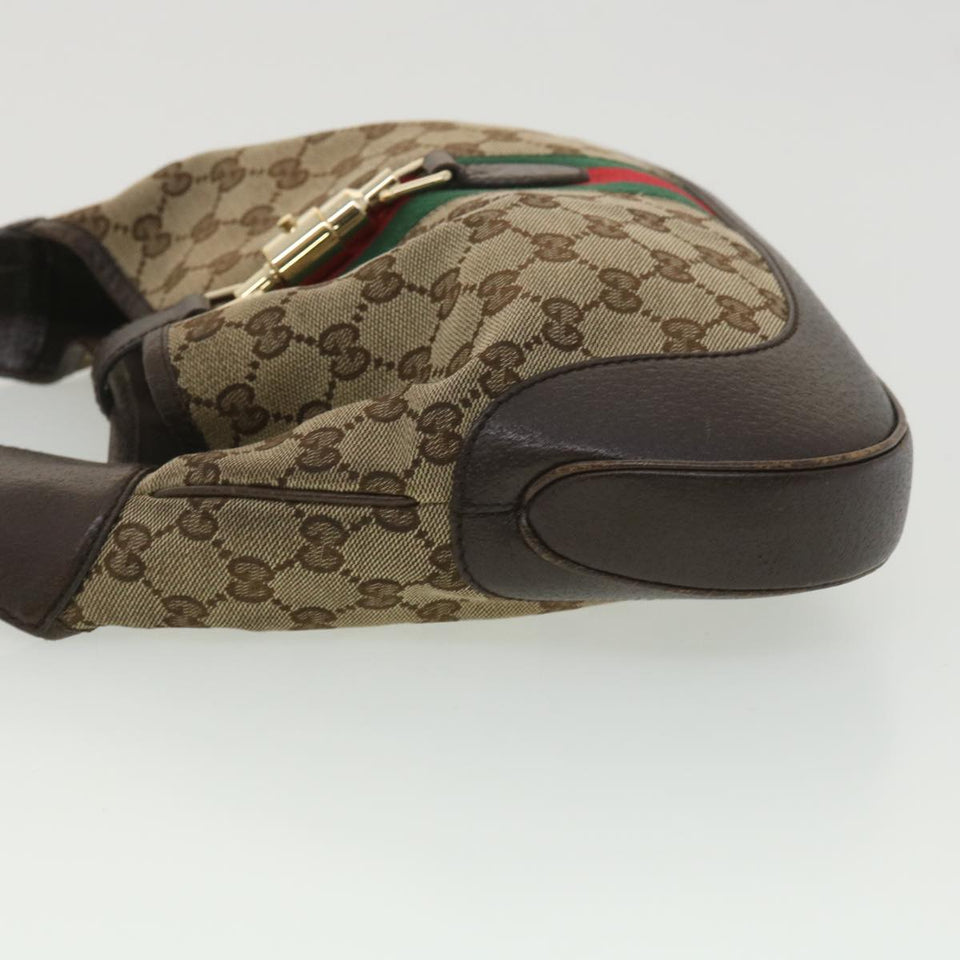 Gucci Web Sherry Line GG Canvas Jackie Shoulder Bag Beige 153696 yk6048