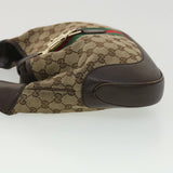 Gucci Web Sherry Line GG Canvas Jackie Shoulder Bag Beige 153696 yk6048