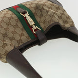Gucci Web Sherry Line GG Canvas Jackie Shoulder Bag Beige 153696 yk6048