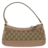 Gucci GG Canvas Shoulder Bag Beige Pink 269893 yk6061